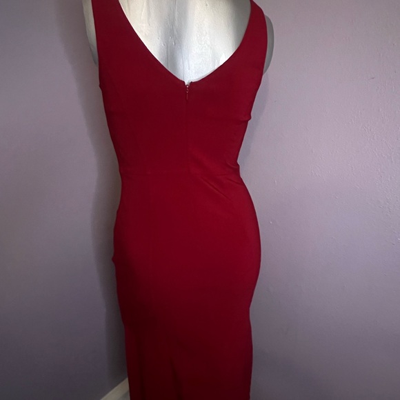 Express Bold Red Midi Dress - Picture 6 of 8